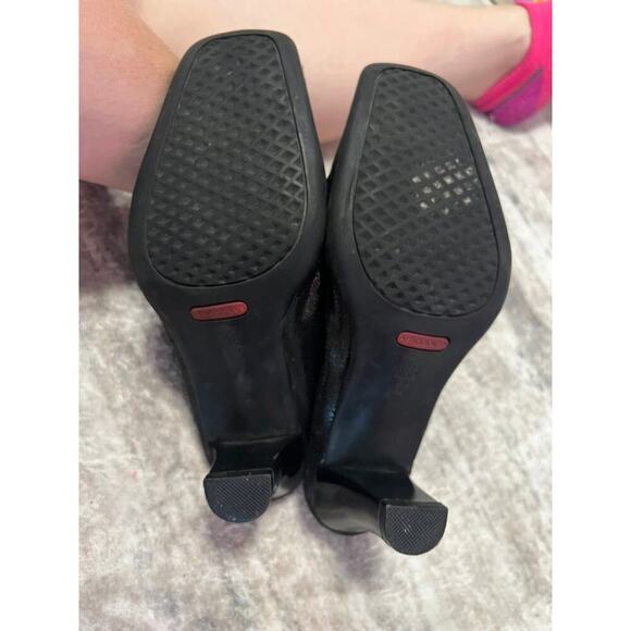 Black Aerosoles slide shoes dressy shiny nightlife going out sz 7.5 clog - Picture 6 of 7